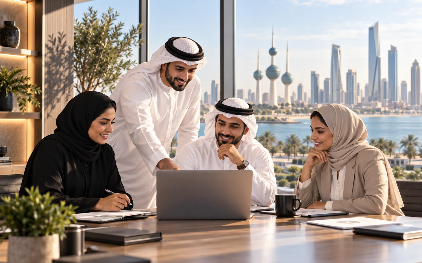 Business website on laptop and mobile